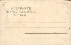 Vintage Postcard Fantasy Illustrator Flowers Crayfish Mushroom