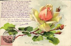 CPA Fantaisie Illustrateur Fleurs 