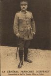 Vintage Postcard Militaria General Franchet d' Esperey Ordering in chief allied Armies in the East