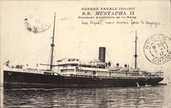 CPA Bateau Paquebot SS Mustapha II Croiseur auxiliaire de 1er rang 