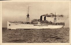 Vintage Postcard Boat Steamer Medie II Marseilles Package