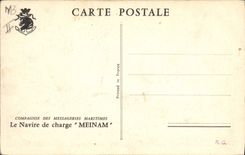 CPA Bateau Paquebot Compagnie des Messageries Maritimes Le navire de charge Meinam 