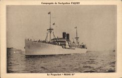 Vintage Postcard Boat Steamer Medie II Package