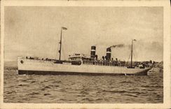 CPA Bateau Paquebot Fabre Line SS Madonna 