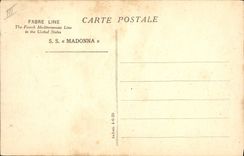 Vintage Postcard Boat Steamer Fabre Line SS Madonna