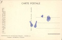 CPA Bateau Paquebot Marechal Lyautey Paquet Marseille 