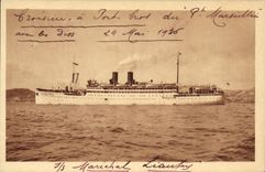 CPA Bateau Paquebot Marechal Lyautey Paquet Marseille 