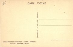CPA Bateau Paquebot Marechal Lyautey Paquet Marseille 