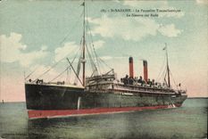 CPA Bateau Paquebot Transatlantique La Navarre sur rade St Nazaire 