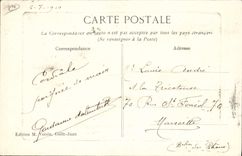 Vintage Postcard Gathering of flowers of orange trees Gulf Juan