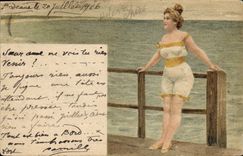 CPA Fantaisie Illustrateur Femme 