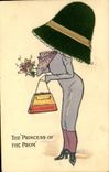 CPA Fantaisie Illustrateur Femme The Princess of the Prom Chapeau (en feutrine) 