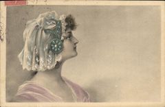 CPA Fantaisie Illustrateur Femme 