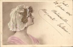 CPA Fantaisie Illustrateur Femme 