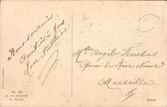 Vintage Postcard Fantasy Woman Dog Horse