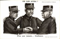 CPA Militaria On les aura ! Sous les murs de Verdun plus que jamais confiance 