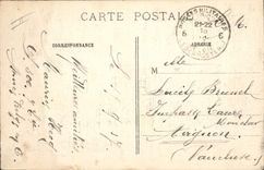 Vintage Postcard Militaria Furnes Albert 1st reviewing French troops