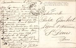 CPA Militaria Pres de Furnes entre Nieuport et Dunkerque Roi ALbert Reine Elisabeth