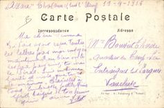 Vintage Postcard Militaria Alsace Arrivee of Mr. Millerand Ministre for the war has Dannemarie