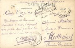 Vintage Postcard General Militaria Joffre Poincare on the face