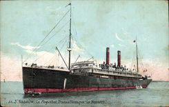 Vintage Postcard Boat Transatlantic liner Navarre St Nazaire