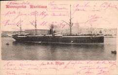 CPA Bateau Paquebot SS Niger Messageries Maritimes 