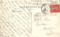 Vintage Postcard Bateau Steamer Posts French Co Fraissinet by heavy sea Numidia