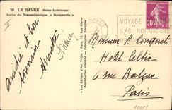 CPA Bateau Paquebot Normandie de la Compagnie Generale Transatlantique