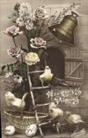 CPA Cloche Paques Poussin