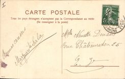 Vintage Postcard Bell Happy new year