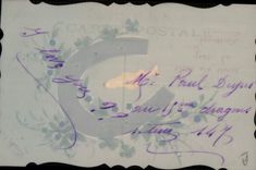 Vintage Postcard Fantaisie Flowers Horseshoe Poisson (transparent chart)