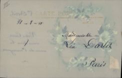 Vintage Postcard Fantasy Flowers April 1st Poisson (transparent chart)