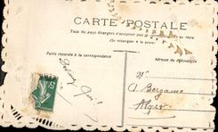 Vintage Postcard Fantasy Brodee Flowers Poisson