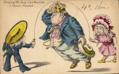 Vintage Postcard Fantaisie Children Skipping rope the loops