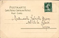 Vintage Postcard Fantasy Illustrator Flowers Butterfly