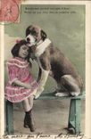 CPA Chien Chiens Enfant 