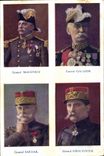 Vintage Postcard General Militaria Gallieni Maud' Huy Sarrail Hirschauer