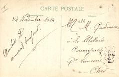 Postal Militaria SM Albert 1.o Rey de los Belgas decora de la Medalla militar