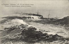 Vintage Postcard Boat Orenoque Steamer by bad weather