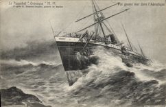 CPA Bateau Paquebot Orenoque par grosse mer dans l'Adriatique