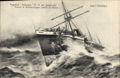 CPA Bateau Paquebot Orenoque par grosse mer dans l'Adriatique
