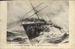 CPA Bateau Paquebot Orenoque par grosse mer dans l'Adriatique