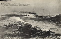 CPA Bateau Paquebot Orenoque par mauvais temps