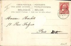 Vintage Postcard Boat Ostend Steamer the departure of the Trunk