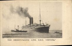 CPA Bateau Paquebot The Orien Pacific Line RMS Ortona