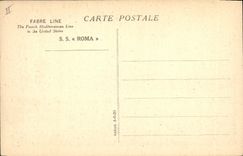 CPA Bateau Paquebot Fabre Line SS Roma