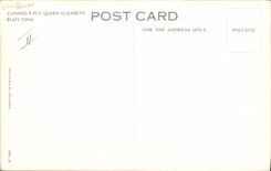 Vintage Postcard Boat Steamer Cunard RMS Queen Elizabeth