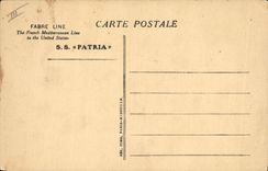 CPA Bateau Paquebot SS Patria Fabre Line