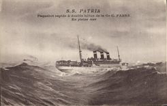 CPA Bateau Paquebot SS Patria Cie Fabre 