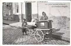 CPA Chocolat Lombard Paris Les petits metiers parisiens La joueuse d'Orgue TOP 